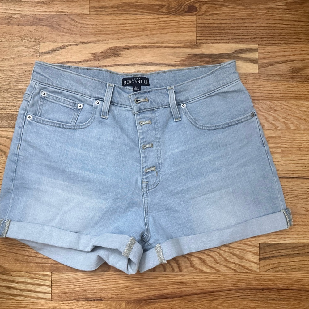 Light Blue Denim Women Shorts